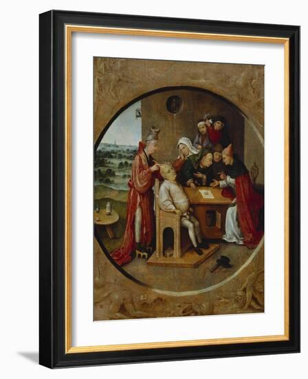 Cutting the Stone, or the Cure of Folly-Hieronymus Bosch-Framed Giclee Print