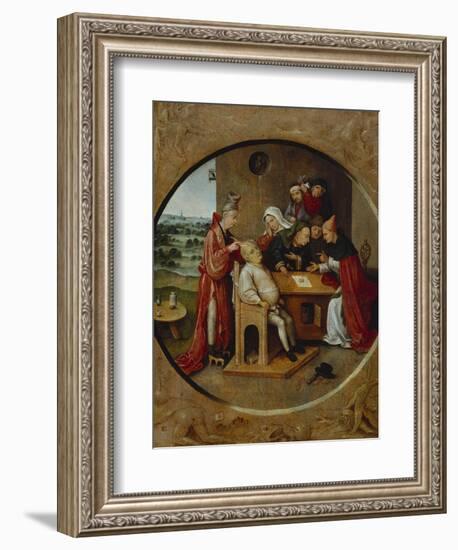 Cutting the Stone, or the Cure of Folly-Hieronymus Bosch-Framed Giclee Print