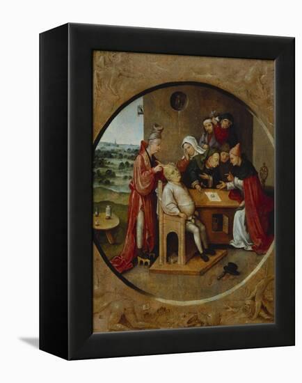 Cutting the Stone, or the Cure of Folly-Hieronymus Bosch-Framed Premier Image Canvas