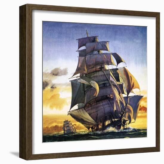 Cutty Sark-English School-Framed Premium Giclee Print