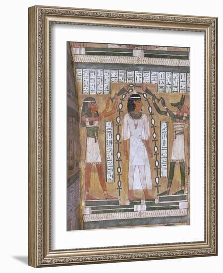 Cuve intérieure du sarcophage d'Amenemipet (prêtre du culte d'Amenophis Ier)-null-Framed Giclee Print