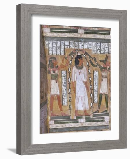 Cuve intérieure du sarcophage d'Amenemipet (prêtre du culte d'Amenophis Ier)-null-Framed Giclee Print