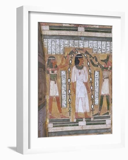 Cuve intérieure du sarcophage d'Amenemipet (prêtre du culte d'Amenophis Ier)-null-Framed Giclee Print