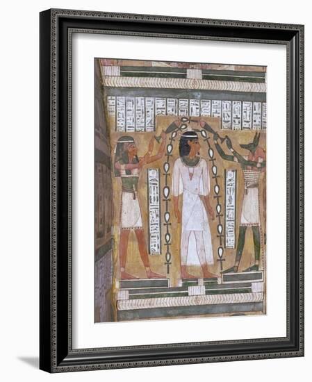 Cuve intérieure du sarcophage d'Amenemipet (prêtre du culte d'Amenophis Ier)-null-Framed Giclee Print