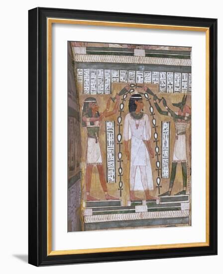 Cuve intérieure du sarcophage d'Amenemipet (prêtre du culte d'Amenophis Ier)-null-Framed Giclee Print