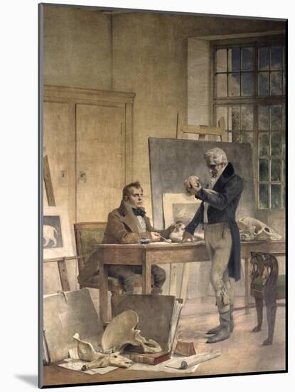 Cuvier Gathers Documents for His Work on the Fossil Bones-Theobald Chartran-Mounted Art Print