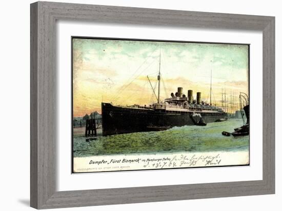 Cuxhaven, Dampfschiff Fürst Bismarck, Hapag, Hafen-null-Framed Giclee Print