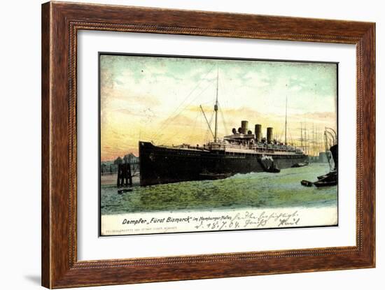 Cuxhaven, Dampfschiff Fürst Bismarck, Hapag, Hafen-null-Framed Giclee Print