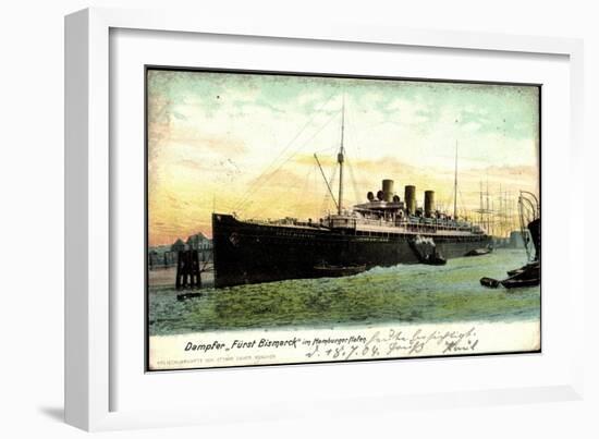 Cuxhaven, Dampfschiff Fürst Bismarck, Hapag, Hafen-null-Framed Giclee Print