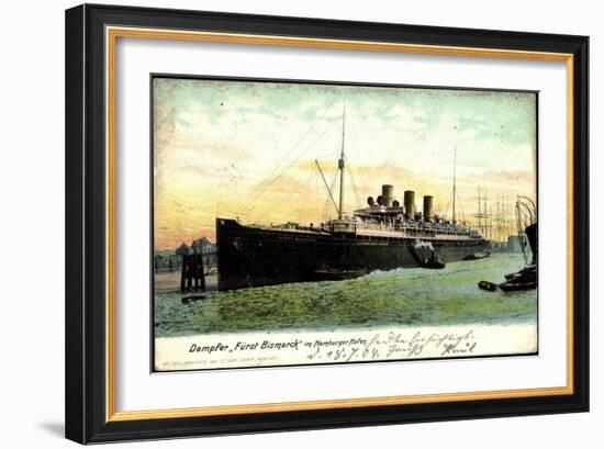 Cuxhaven, Dampfschiff Fürst Bismarck, Hapag, Hafen-null-Framed Giclee Print