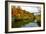 Cuyahoga Valley National Park, Ohio - Fall Foliage and Bridge-Lantern Press-Framed Art Print