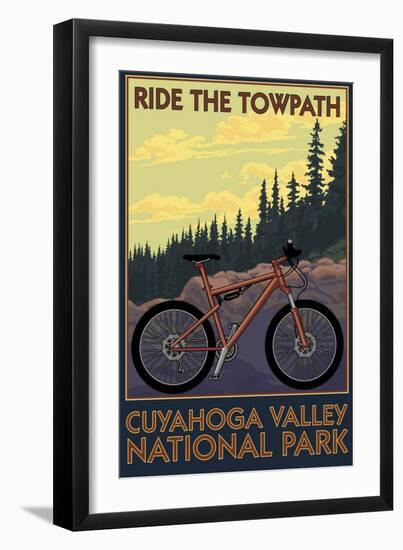 Cuyahoga Valley National Park, Ohio - Mountain Bike-Lantern Press-Framed Art Print