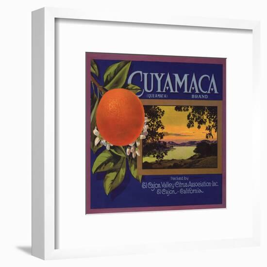 Cuyamaca Brand - El Cajon, California - Citrus Crate Label-Lantern Press-Framed Art Print