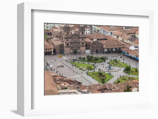 Cuzco Cityscape with Plaza De Armas from Hill Above City-Michael DeFreitas-Framed Photographic Print