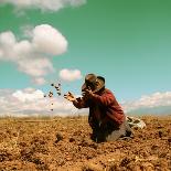 Potato Harvest In The Andes Of Peru-cwwc-Mounted Art Print
