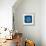 Cyan Blue Urchin-Christine Caldwell-Framed Stretched Canvas displayed on a wall