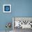 Cyan Blue Urchin-Christine Caldwell-Framed Stretched Canvas displayed on a wall