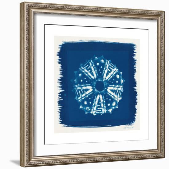 Cyan Blue Urchin-Christine Caldwell-Framed Premium Giclee Print