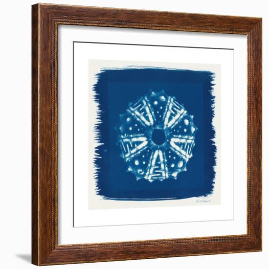 Cyan Blue Urchin-Christine Caldwell-Framed Premium Giclee Print