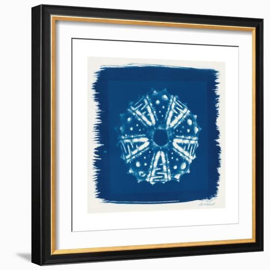 Cyan Blue Urchin-Christine Caldwell-Framed Premium Giclee Print