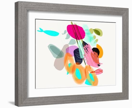 Cyan Fish-Niya Christine-Framed Art Print