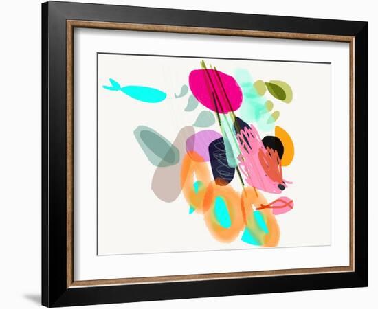 Cyan Fish-Niya Christine-Framed Art Print