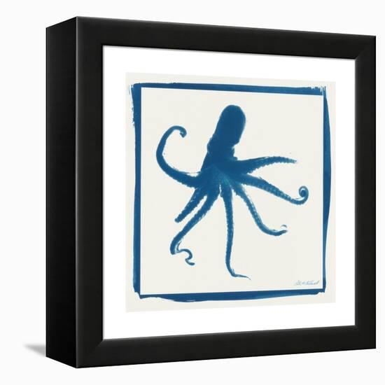 Cyan Octopus-Christine Caldwell-Framed Stretched Canvas