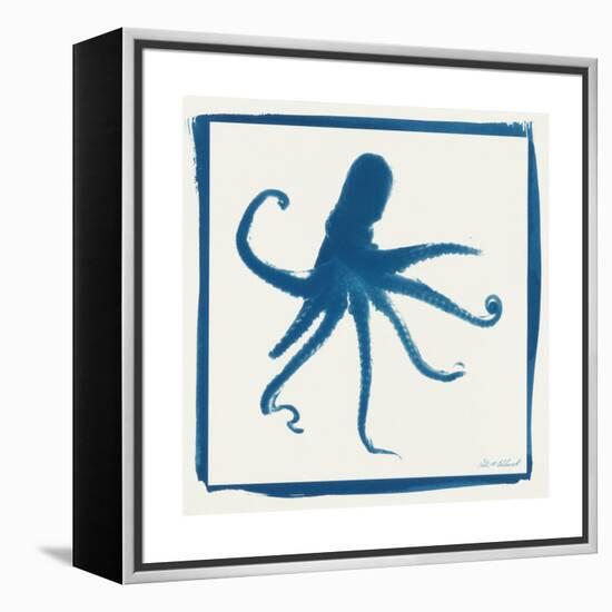 Cyan Octopus-Christine Caldwell-Framed Stretched Canvas