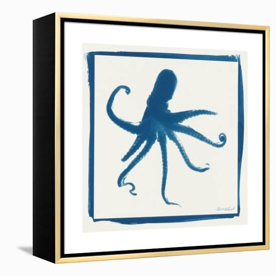 Cyan Octopus-Christine Caldwell-Framed Stretched Canvas