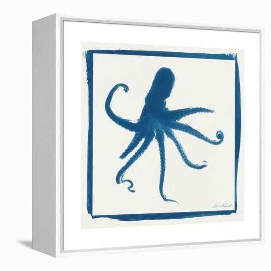 Cyan Octopus-Christine Caldwell-Framed Stretched Canvas