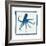 Cyan Octopus-Christine Caldwell-Framed Premium Giclee Print