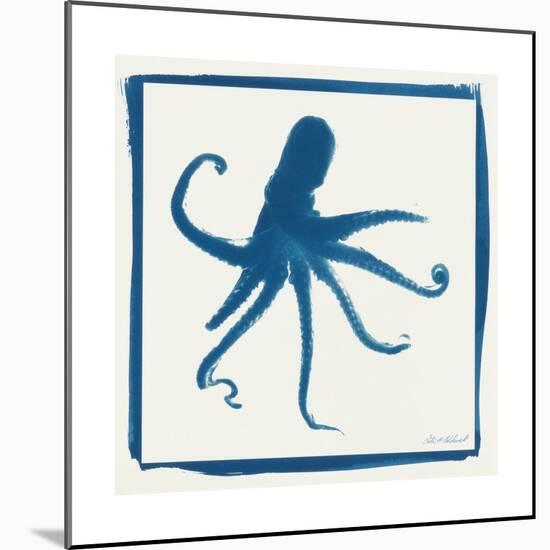 Cyan Octopus-Christine Caldwell-Mounted Premium Giclee Print