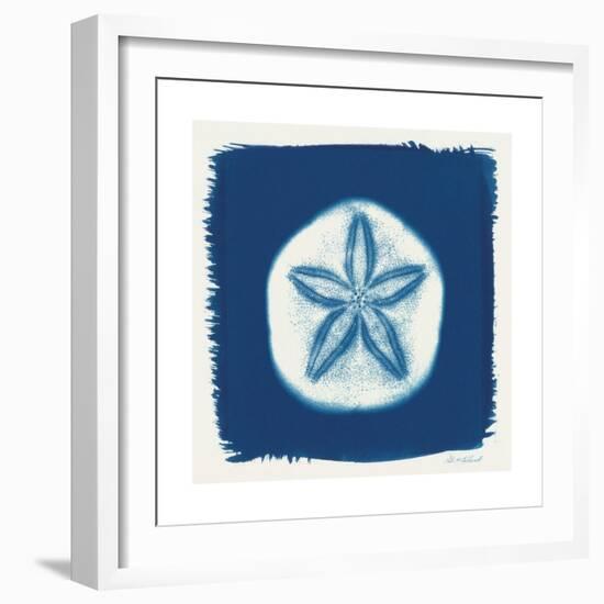 Cyan Sand Dollar-Christine Caldwell-Framed Premium Giclee Print