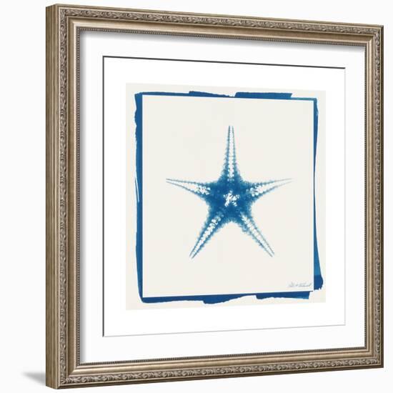 Cyan Starfish-Christine Caldwell-Framed Premium Giclee Print