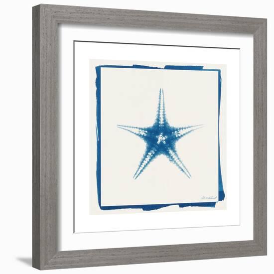 Cyan Starfish-Christine Caldwell-Framed Premium Giclee Print