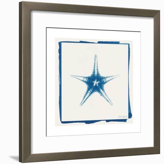 Cyan Starfish-Christine Caldwell-Framed Premium Giclee Print