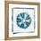 Cyan White Urchin-Christine Caldwell-Framed Stretched Canvas