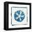 Cyan White Urchin-Christine Caldwell-Framed Stretched Canvas