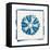 Cyan White Urchin-Christine Caldwell-Framed Stretched Canvas