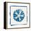 Cyan White Urchin-Christine Caldwell-Framed Stretched Canvas