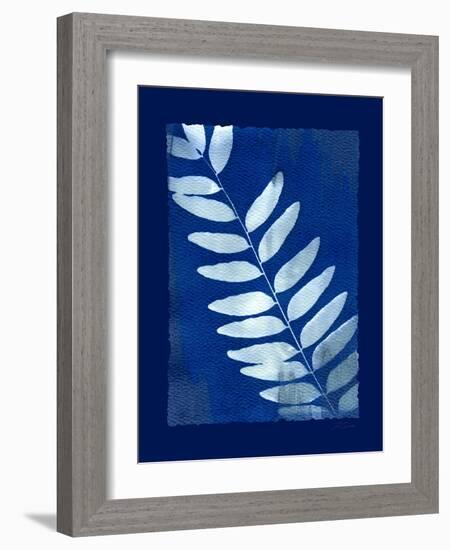 Cyanotype Fern-Dan Zamudio-Framed Art Print