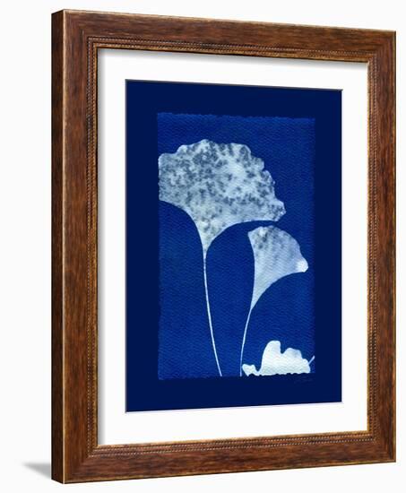 Cyanotype Ginko-Dan Zamudio-Framed Art Print