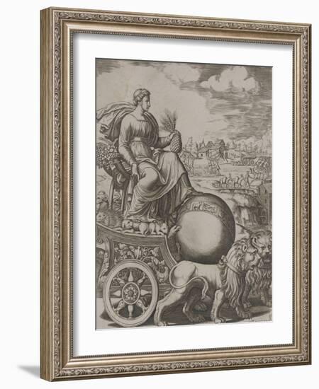 Cybèle sur son char-Bernardo II Daddi-Framed Giclee Print