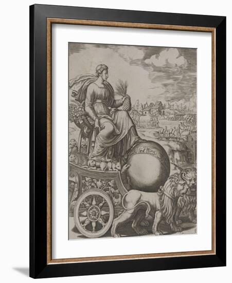 Cybèle sur son char-Bernardo II Daddi-Framed Giclee Print