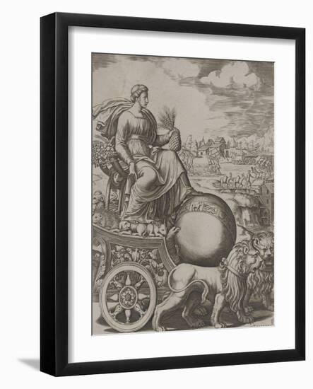 Cybèle sur son char-Bernardo II Daddi-Framed Giclee Print