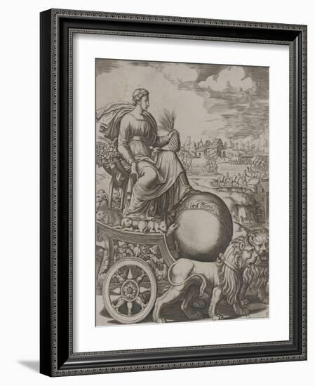 Cybèle sur son char-Bernardo II Daddi-Framed Giclee Print