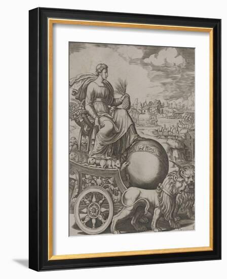 Cybèle sur son char-Bernardo II Daddi-Framed Giclee Print