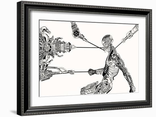 Cyborg Recharge.-RYGER-Framed Art Print