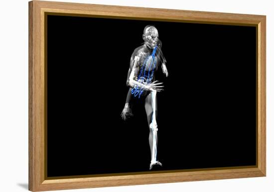 Cyborg Running-Christian Darkin-Framed Premier Image Canvas