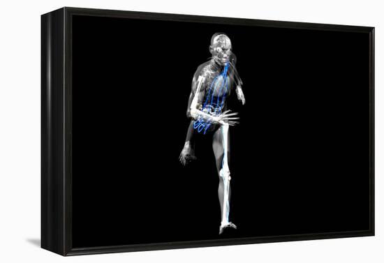 Cyborg Running-Christian Darkin-Framed Premier Image Canvas